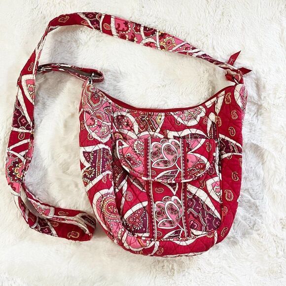 Vera Bradley Rosy‎ Posies Shoulder Bag - Picture 1 of 16